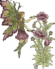 elfe die an blumen steht.gif