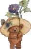 teddy mit einer blume.gif