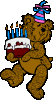 geburtstag, bÃ¤r mit torte.gif